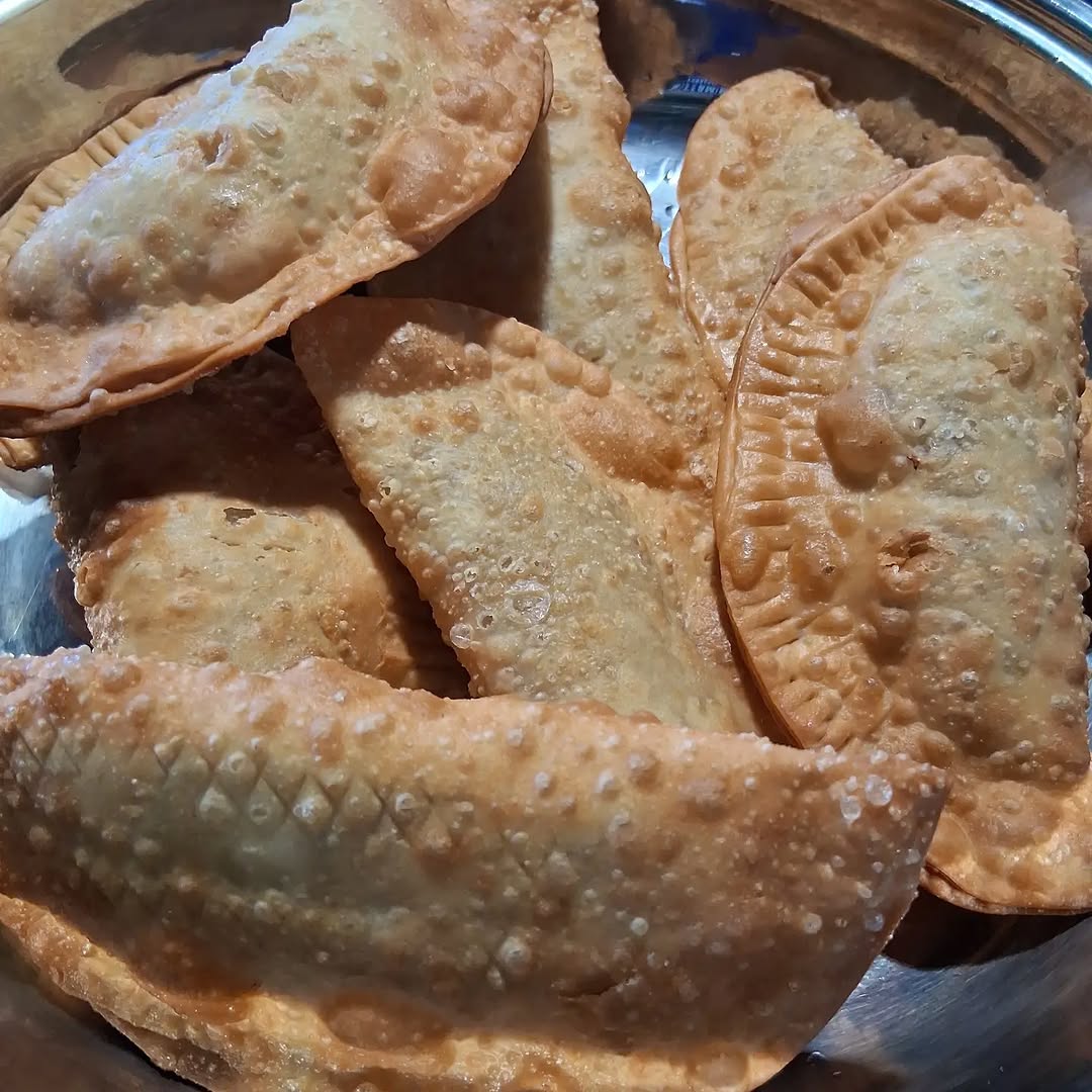 Fresh fried beef empanadas